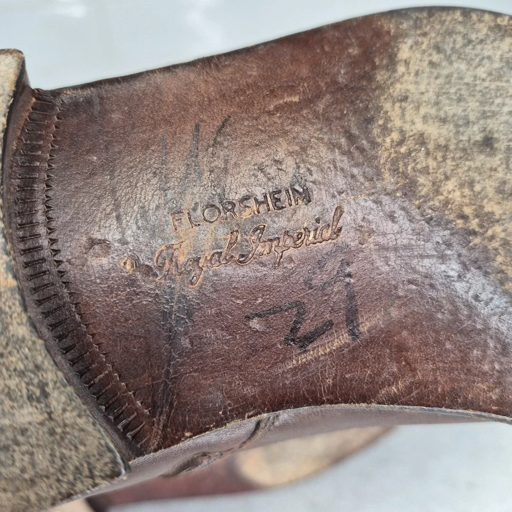 Vintage‎ Royal Imperial Florsheim Boots Brown Mens Size 7.5 D Side Zip